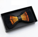 Load image into Gallery viewer, Feather Bow Tie &amp; Lapel Pin Set
