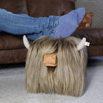 Load image into Gallery viewer, Highland Cow Footstool - Honey
