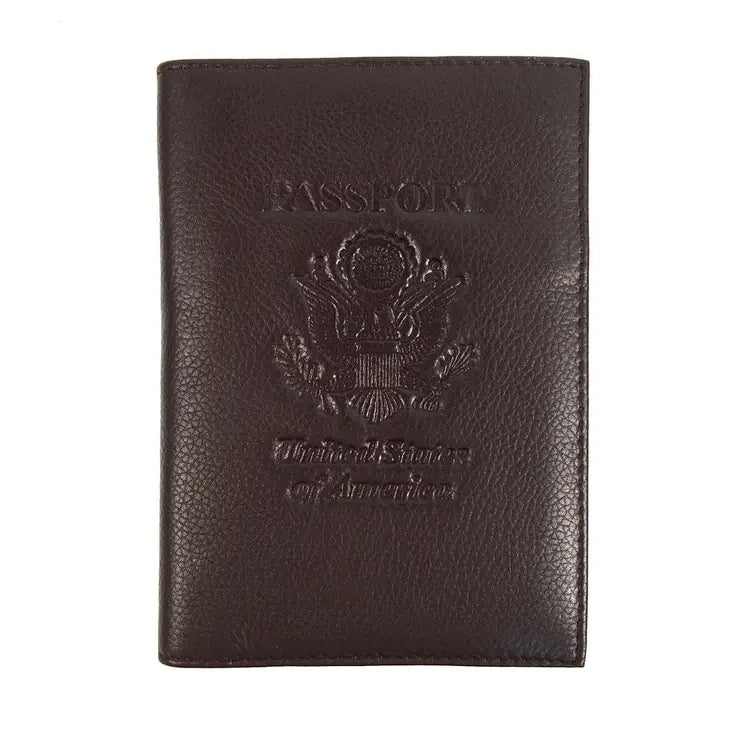 Leather Embossed Passport Cover