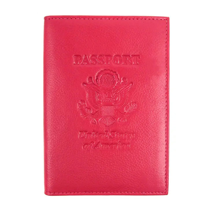 Leather Embossed Passport Cover