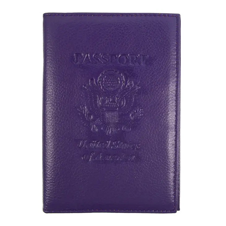 Leather Embossed Passport Cover