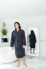 Load image into Gallery viewer, Men’s Hooded Nua Dressing Gown
