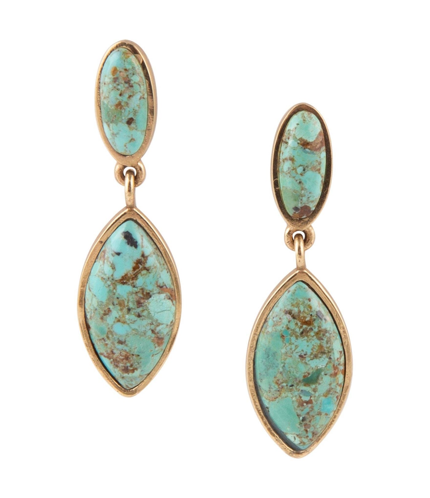Champion Double Drop Turquoise Earrings