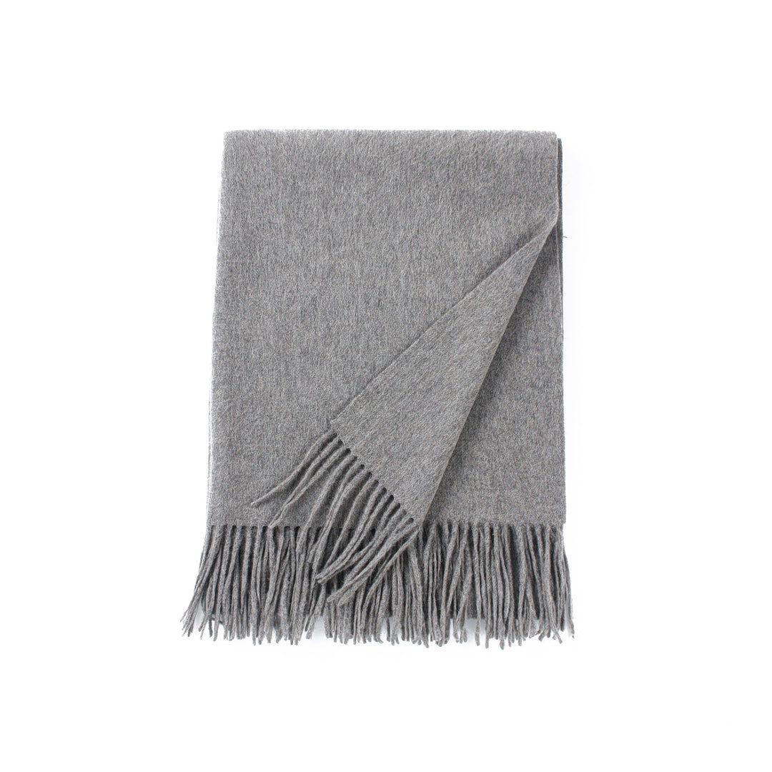 Oversized Cashmere Medium Gray Scarf