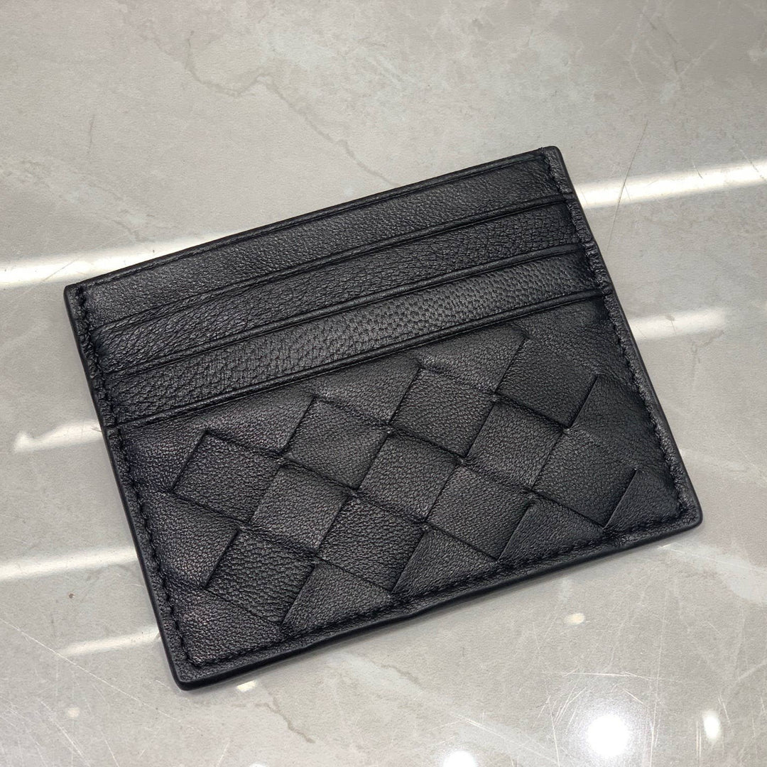 Woven Leather Card Holder